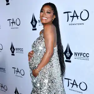 Dazzling Mama! Pregnant Keke Palmer Cradles Her Baby Bump on the Red Carpet