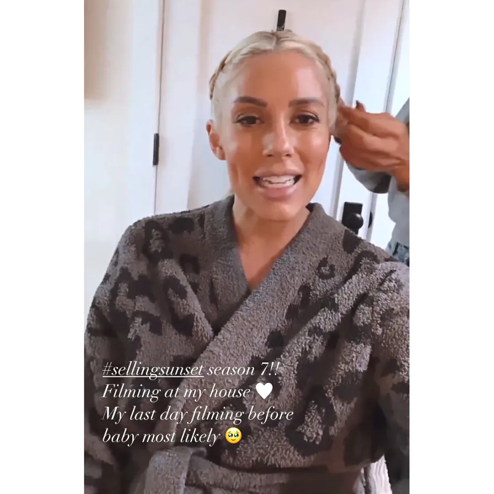 Pregnant Heather Rae Young Prepares for Her 'Last' Day Filming 'Selling Sunset' Season 7 Before Son's Birth