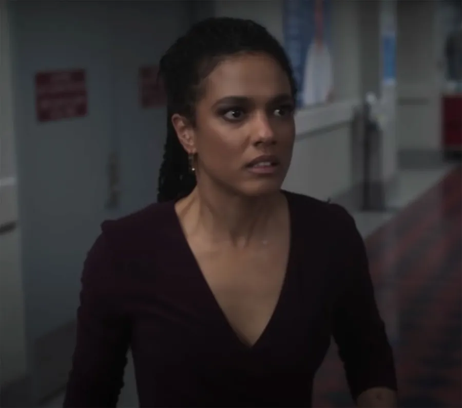 ‘New Amsterdam’ Creator David Schulner Answers Burning Questions After Series Finale: From Helen's Absence to Max and Wilder's Split maroon shirt