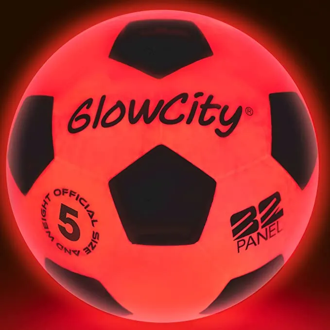light-up red soccer ball