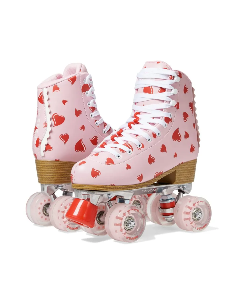 heart-print roller skates