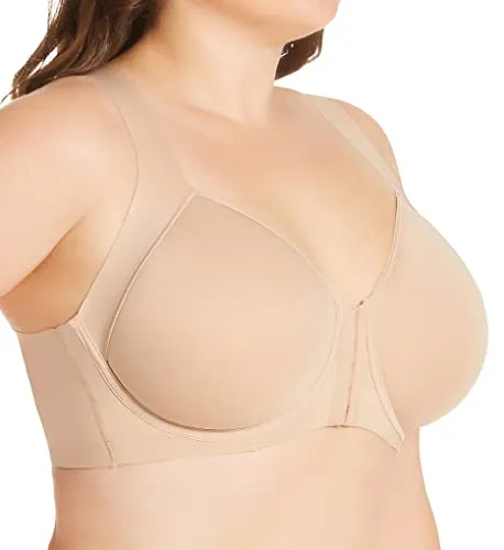 Bali Women's One Smooth U Posture Boost w/EverSmooth Back Underwire Bra, Nude, 40C