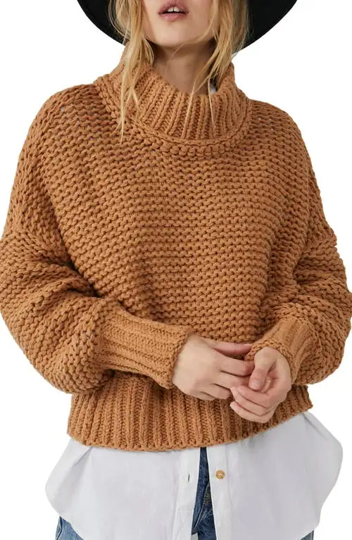 Free People My Only Sunshine Sweater in Camel at Nordstrom, Size X-Large