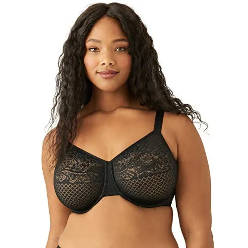 Wacoal Women's Visual Effects Minimizer Bra,Black,36DDD