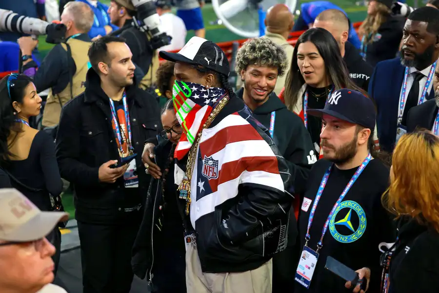 ASAP Rocky Attends 2023 Super Bowl to Support Rihanna's Halftime Show Performance - 736