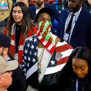 ASAP Rocky Attends 2023 Super Bowl to Support Rihanna's Halftime Show Performance - 737