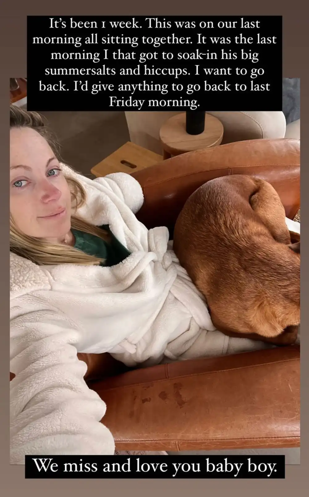 Bachelor Nation&rsquo;s Sarah Herron Reflects on Her 'Last Morning' With Son During Pregnancy Before His Death: 'I Want to Go Back' with dog