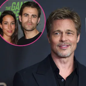 Brad Pitt ‘Has Been Really Supportive’ of Girlfriend Ines de Ramon During Her Divorce From Paul Wesley black blazer