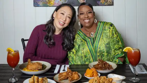 Chef Judy Joo Talks to Melba Wilson About Soul Food, Dream Dinner Guests and More- See Melba's Country Collard Greens Recipe -586 Owner Melba Wilson poses for a portrait at Melba's Restaurant in the Harlem neighborhood of New York City.