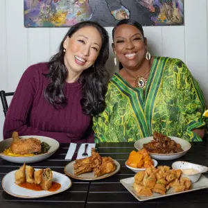 Chef Judy Joo Talks to Melba Wilson About Soul Food, Dream Dinner Guests and More- See Melba's Country Collard Greens Recipe -586 Owner Melba Wilson poses for a portrait at Melba's Restaurant in the Harlem neighborhood of New York City.