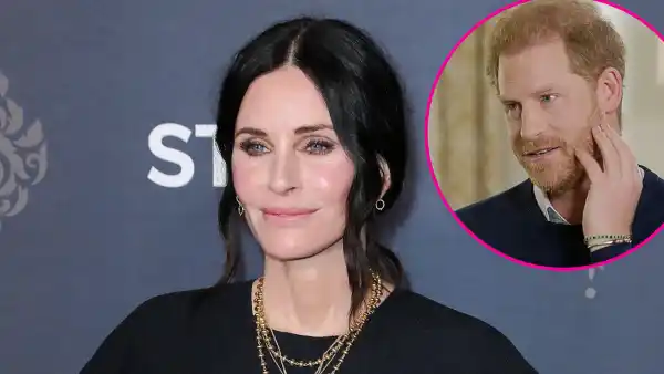 Courteney Cox Reacts to Prince Harry Revealing He Had 'Chocolate Mushrooms' at Her House - 990