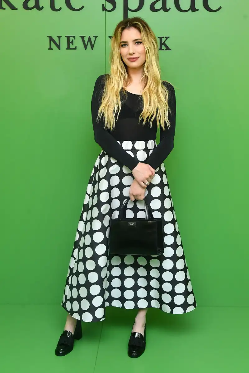 Emma Roberts Celebs at NYFW Fall Winter 2023 Kate Spade