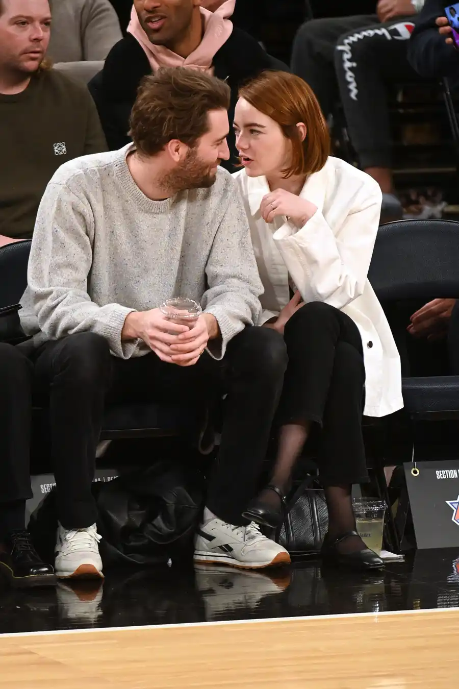 Emma Stone and Husband Dave McCary Have Rare Date Night at Knicks Game