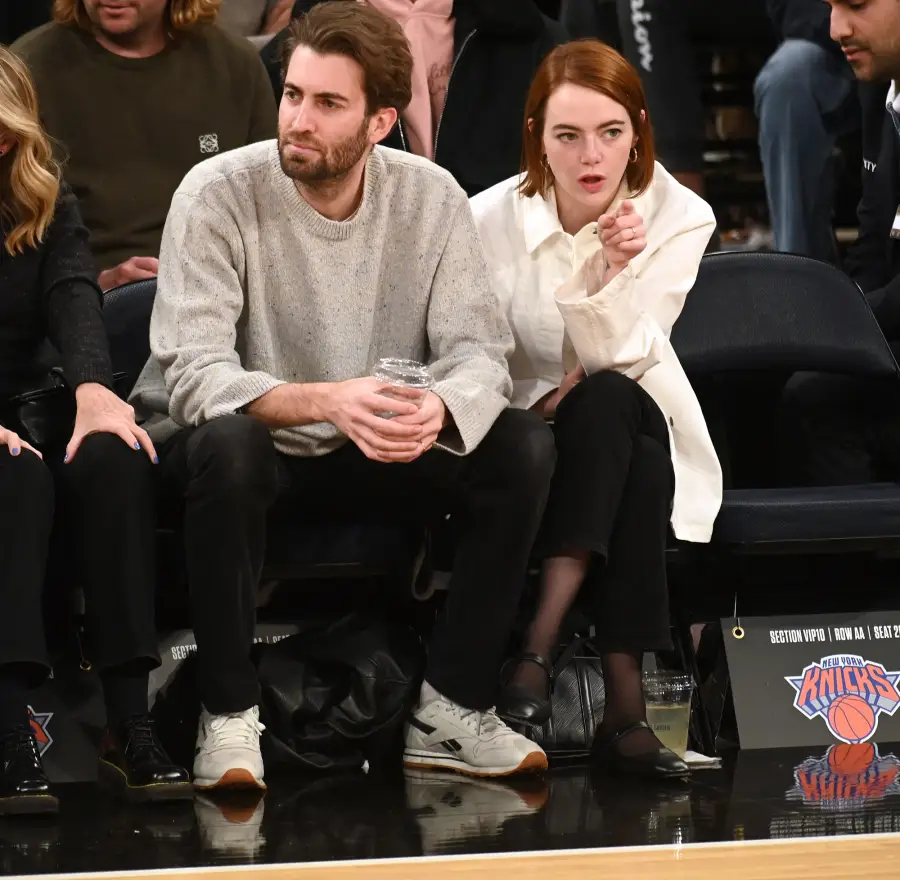 Emma Stone and Husband Dave McCary Have Rare Date Night at Knicks Game
