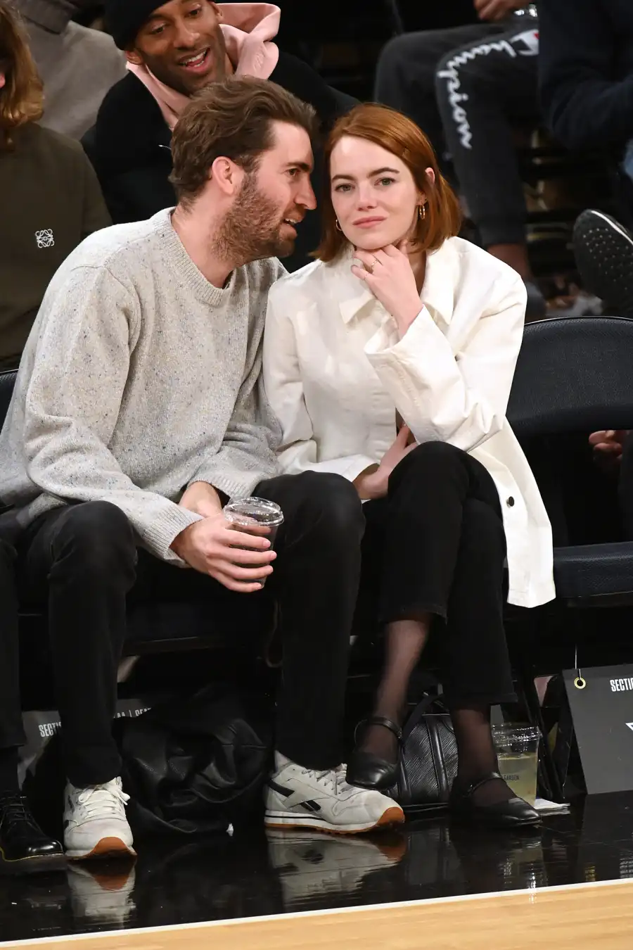 Emma Stone and Husband Dave McCary Have Rare Date Night at Knicks Game