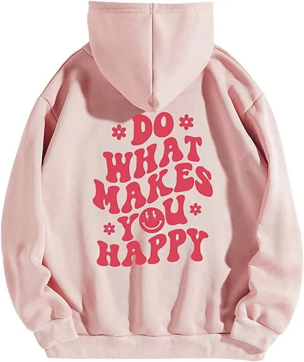 Floerns Women's Letter Graphic Print Hoodie