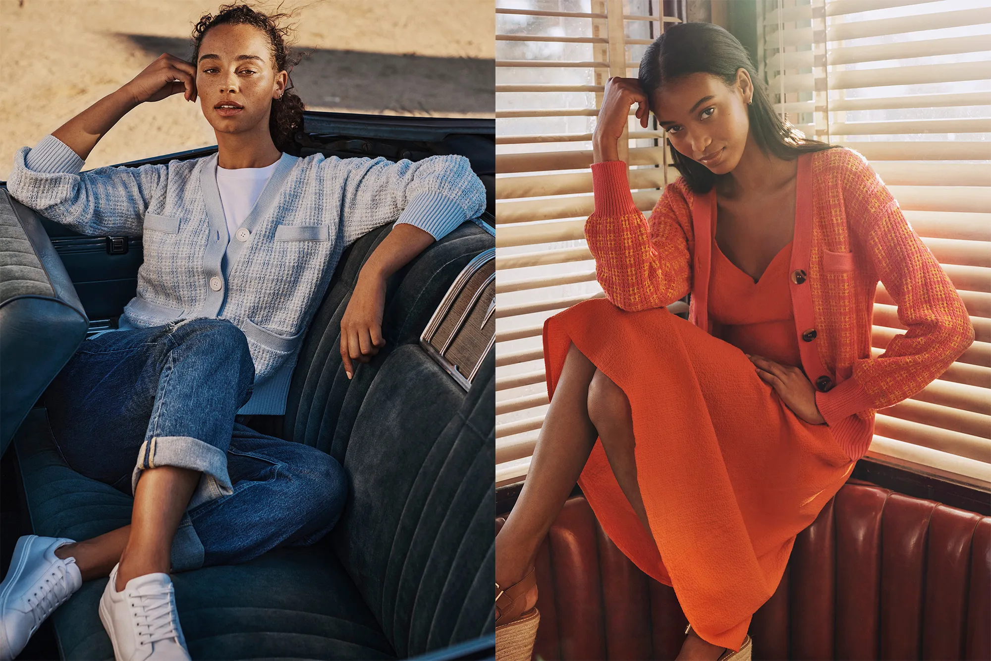 Free Assembly Tweed Cardigan Sweater