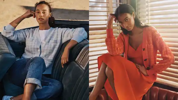 Free Assembly Tweed Cardigan Sweater