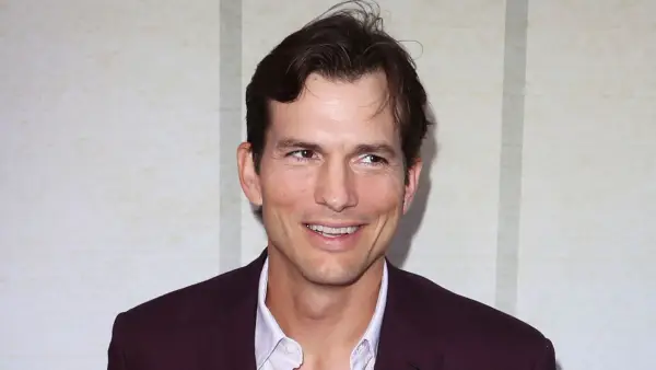 Getting Punk'd? Ashton Kutcher Puts Splash of Orange Juice in Coffee — Not Creamer: 'Gives It a Brightness' maroon suit