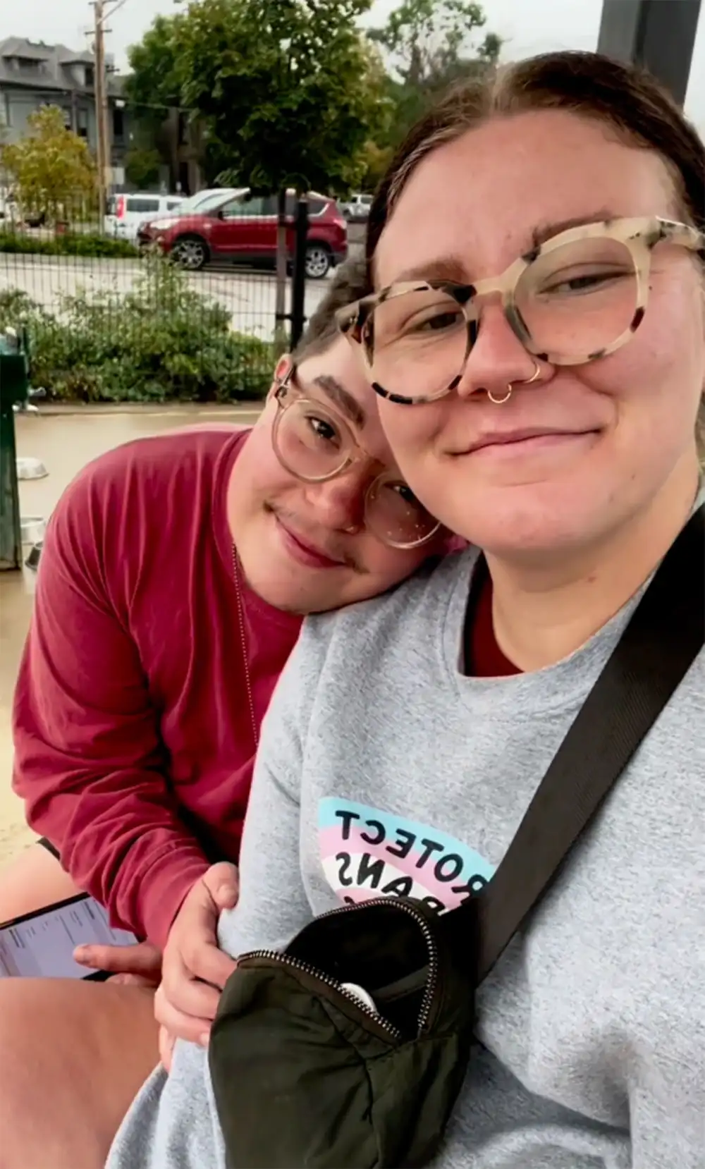 Gwendlyn Brown Says Trans Sibling Leon Is Taking 'Space' From the Family for Their 'Emotional Health' grey sweatshirt