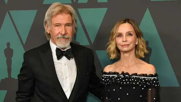 Harrison Ford: Calista Flockhart Doesn't Fly with Me in Vintage Planes After Near-Death Crash bow tie