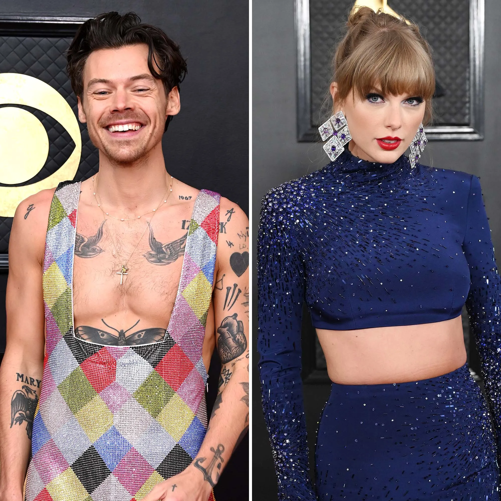 Harry Styles Hugs Taylor After Chatting Inside Grammys: Watch