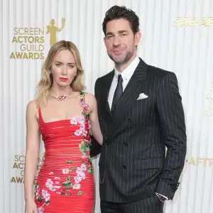 Hottest Couples at the 2023 SAG Awards: Emily Blunt and John Krasinski and More red dress