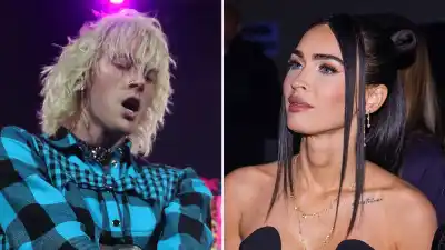 How Machine Gun Kelly and Megan Fox Spent Super Bowl Weekend Ahead of Split Rumors black nails