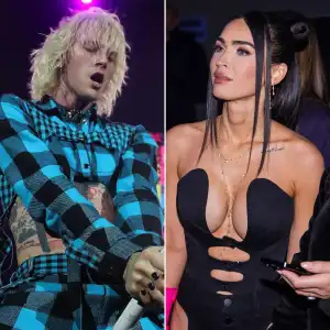How Machine Gun Kelly and Megan Fox Spent Super Bowl Weekend Ahead of Split Rumors black nails