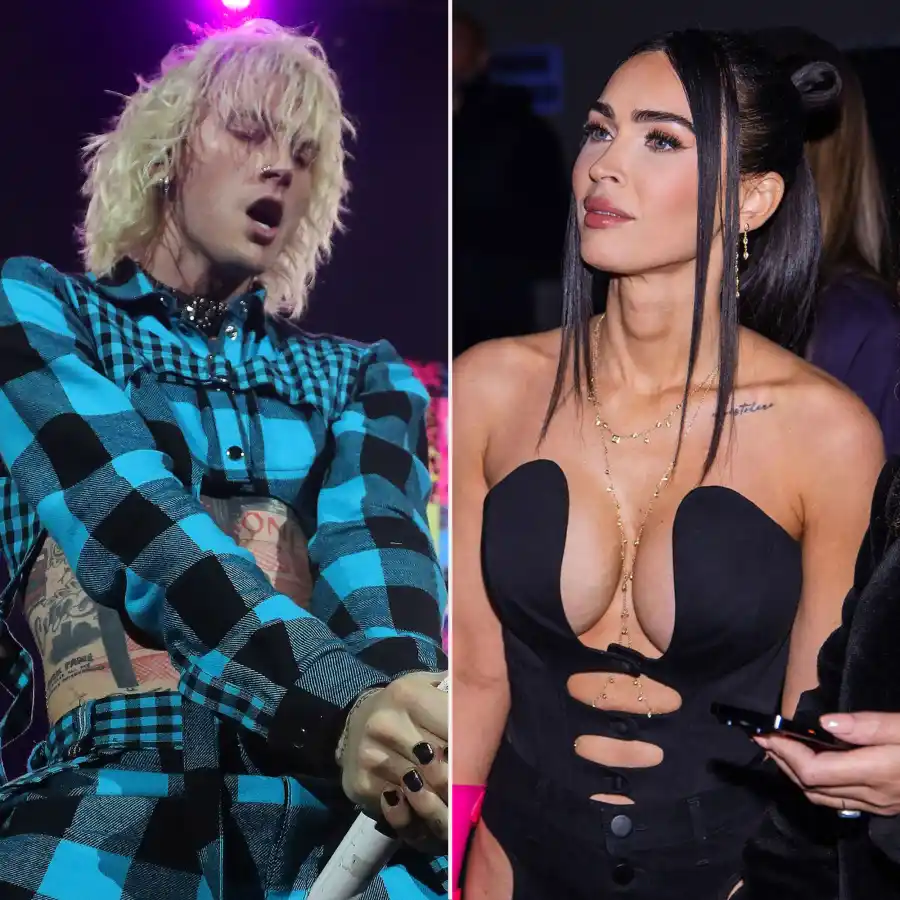 How Machine Gun Kelly and Megan Fox Spent Super Bowl Weekend Ahead of Split Rumors black nails