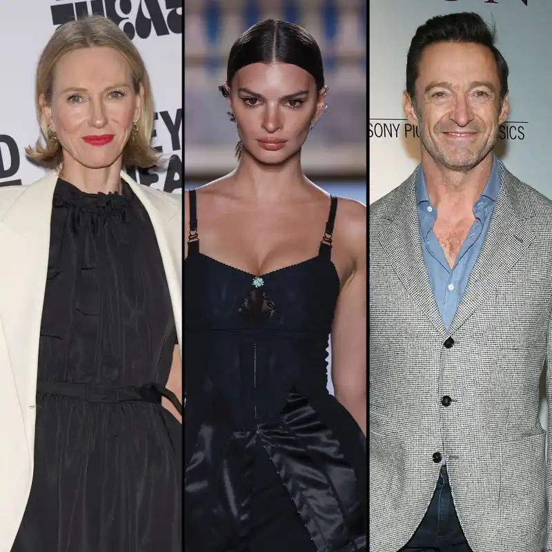 How Naomi Watts, Emily Ratajkowski, Hugh Jackman and More Stars Celebrated Valentine’s Day 2023 blue shirt