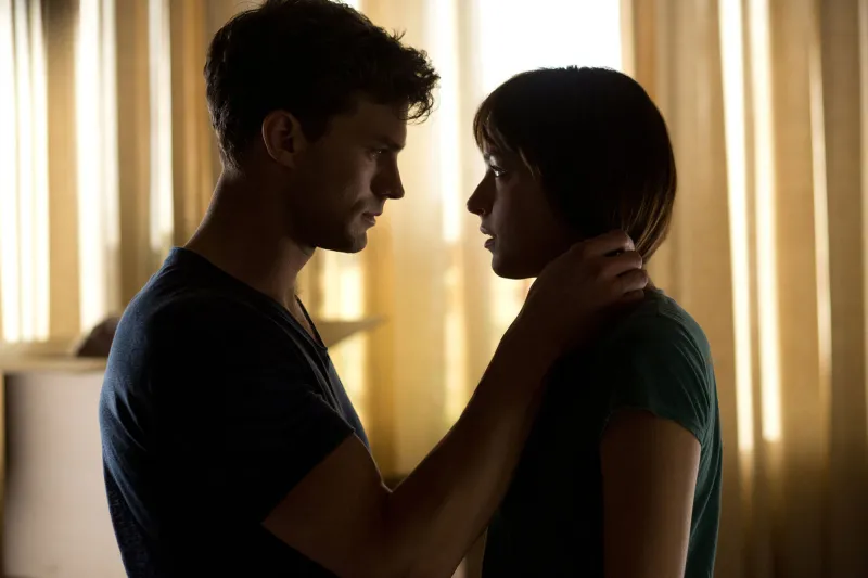 Jamie Dornan, Dakota Johnson Smolder in Sexy New Photos, Dish on “Uncomfortable” Fifty Shades Sex Scenes, Turn-Ons