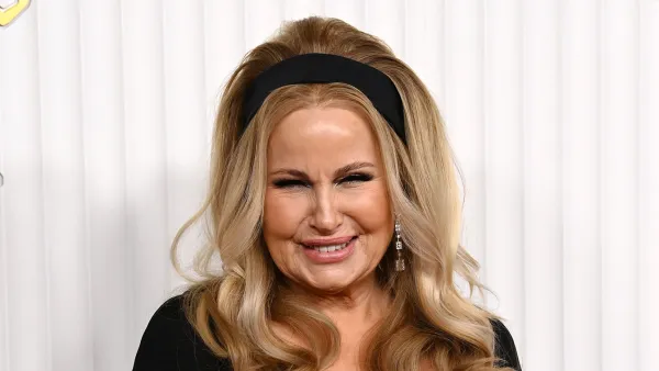 Jennifer Coolidge Brings the Heat at the 2023 SAG Awards in Formfitting Black Gown With Matching Headband SAG Awards 2023