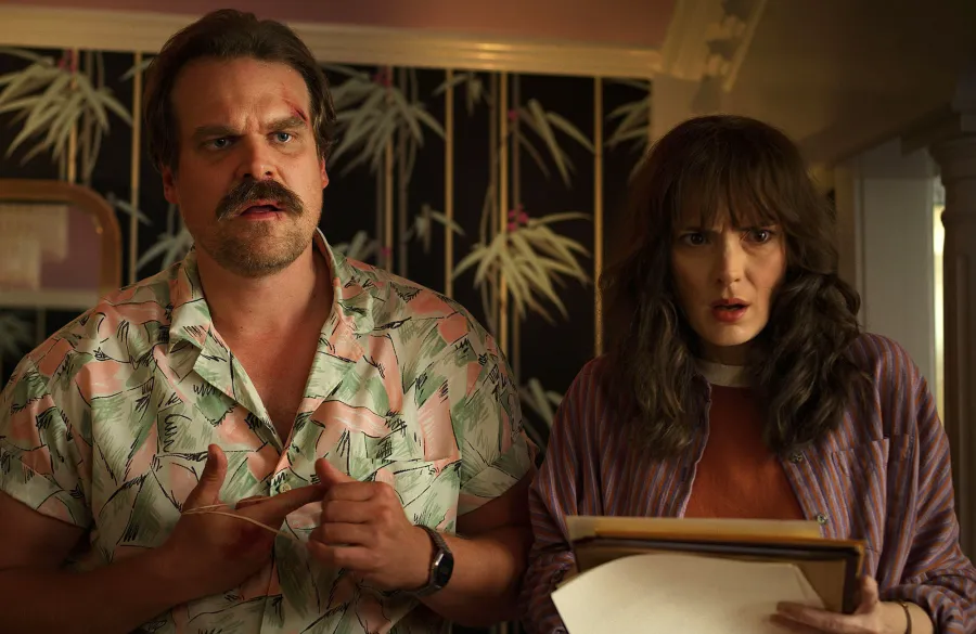 Joyce and Hopper Stranger Things Winona Ryder and David Harbour TV Couples Who Took a Very Long Time to Get Together
