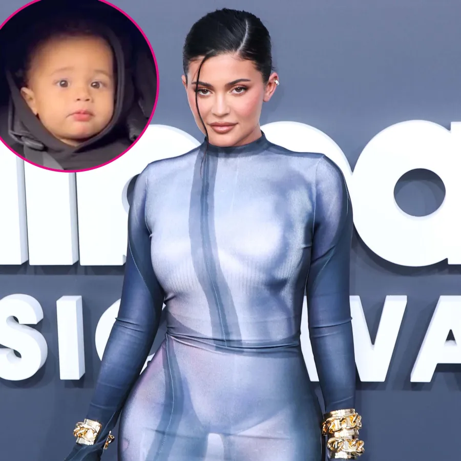 Kylie Jenner Treats Aire to 1st Taste of Ice Cream During Disneyland Trip