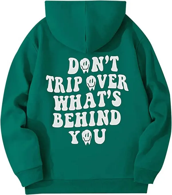 MISSACTIVER Women's Smile Slogan Hoodie