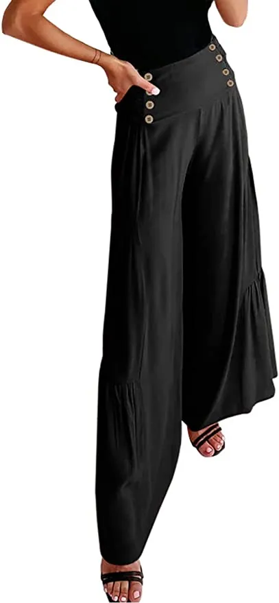 PRETTYGARDEN Women's Casual Long Palazzo Pants