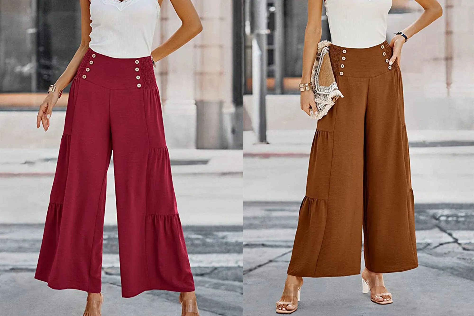 PRETTYGARDEN Women's Casual Long Palazzo Pants