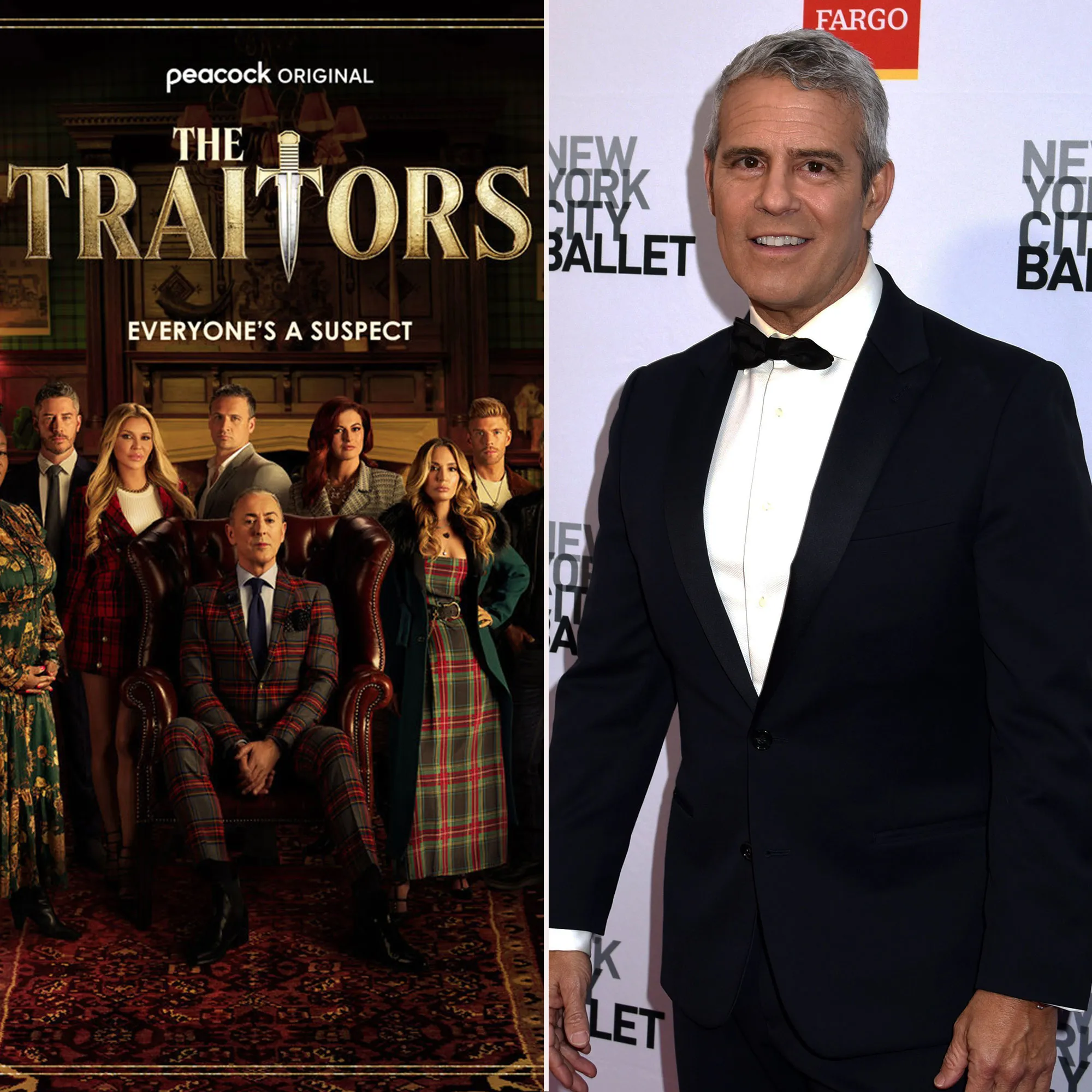 Peacock Renews ‘The Traitors,’ Announces Season 1 Reunion Hosted by Andy Cohen bow tie