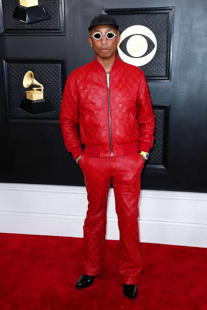 Pharrell Williams Red Carpet Arrive Arrival Grammys 2023