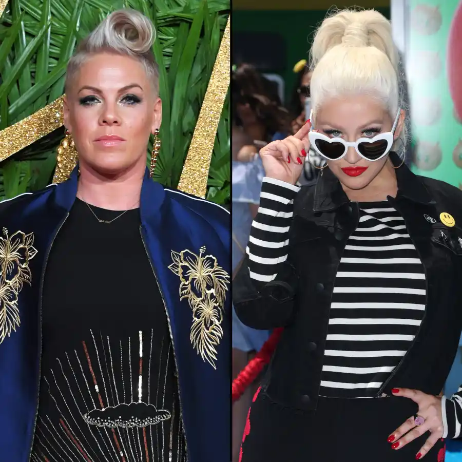 Pink and Christina Aguilera’s Friendship Ups and Downs Over the Years October 2017