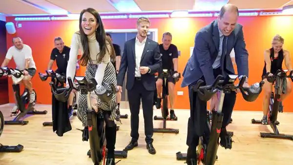 Prince William and Princess Kate Race Against Each While Taking a Spin Class