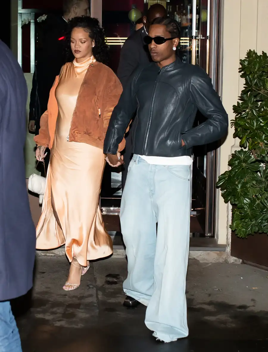 Rihanna Shows Off Her Baby Bump While Stepping Out With ASAP Rocky in Italy