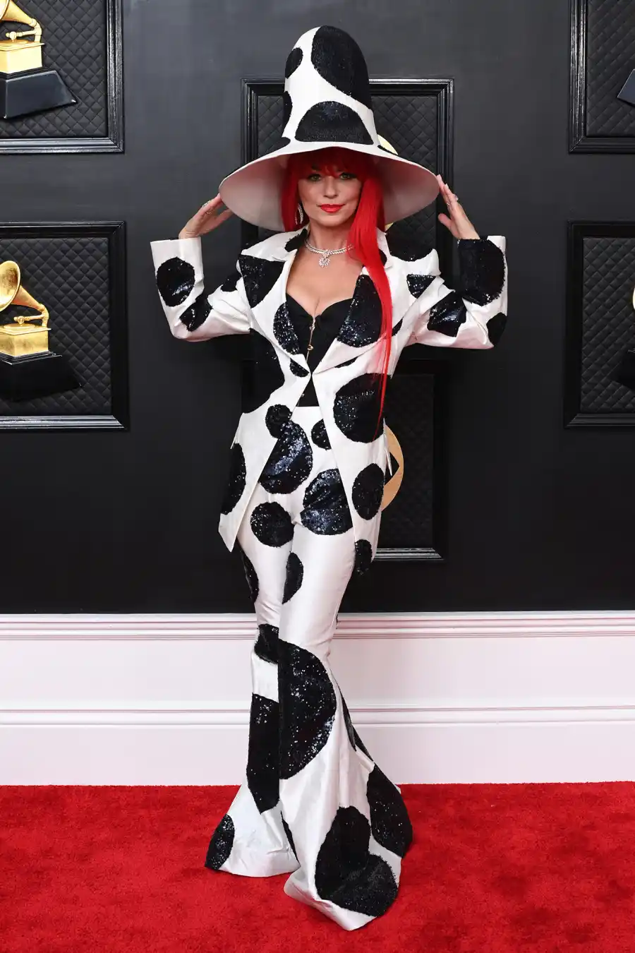 Shania Twain Looks Fierce in Polka Dots at the 2023 Grammys