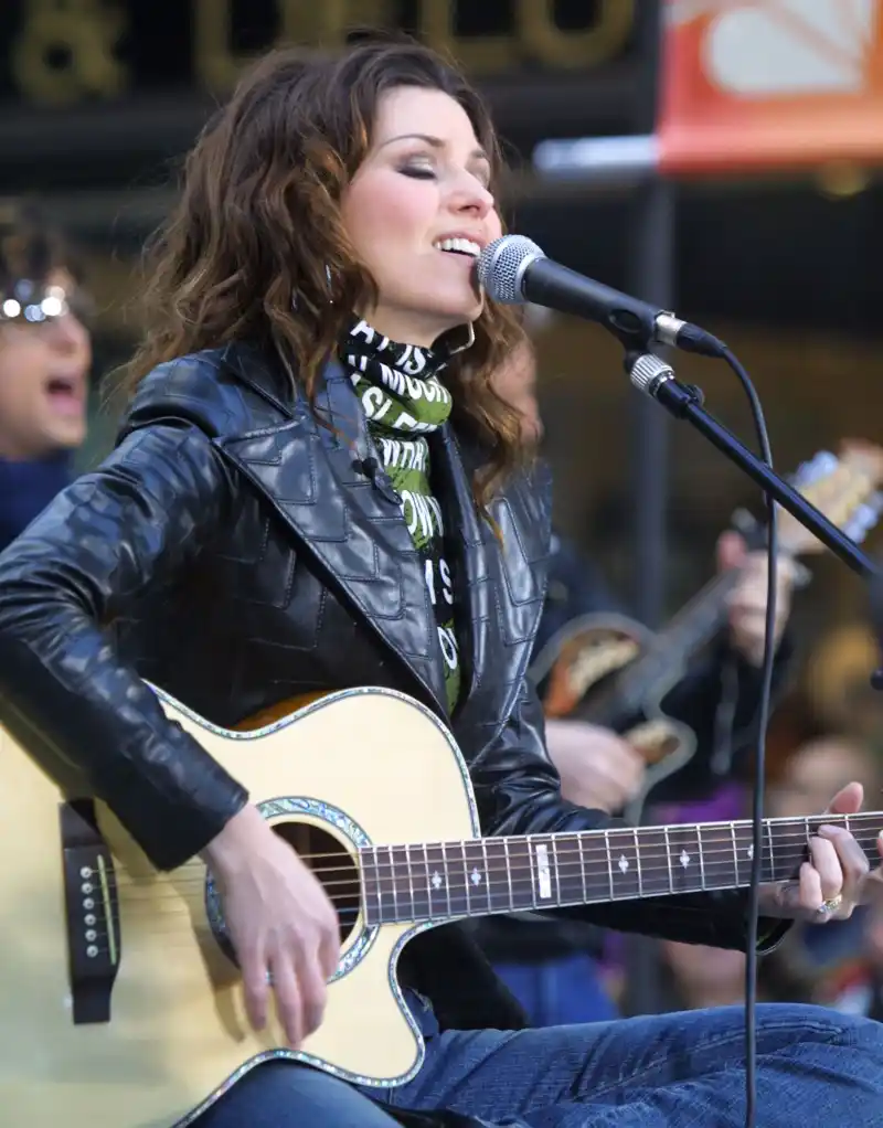 Shania Twain Through the Years acoustic guitar