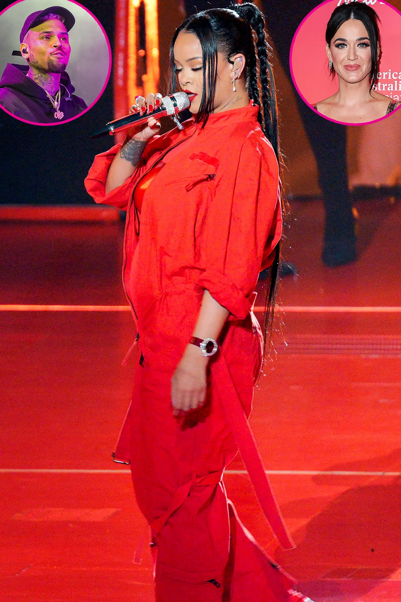 Stars React to Rihanna’s 2023 Super Bowl Halftime Show- Chris Brown, Katy Perry, Shakira and More - 731