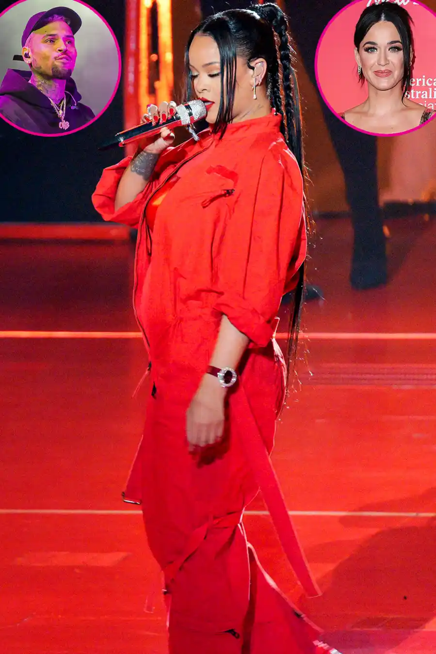 Stars React to Rihanna’s 2023 Super Bowl Halftime Show- Chris Brown, Katy Perry, Shakira and More - 731