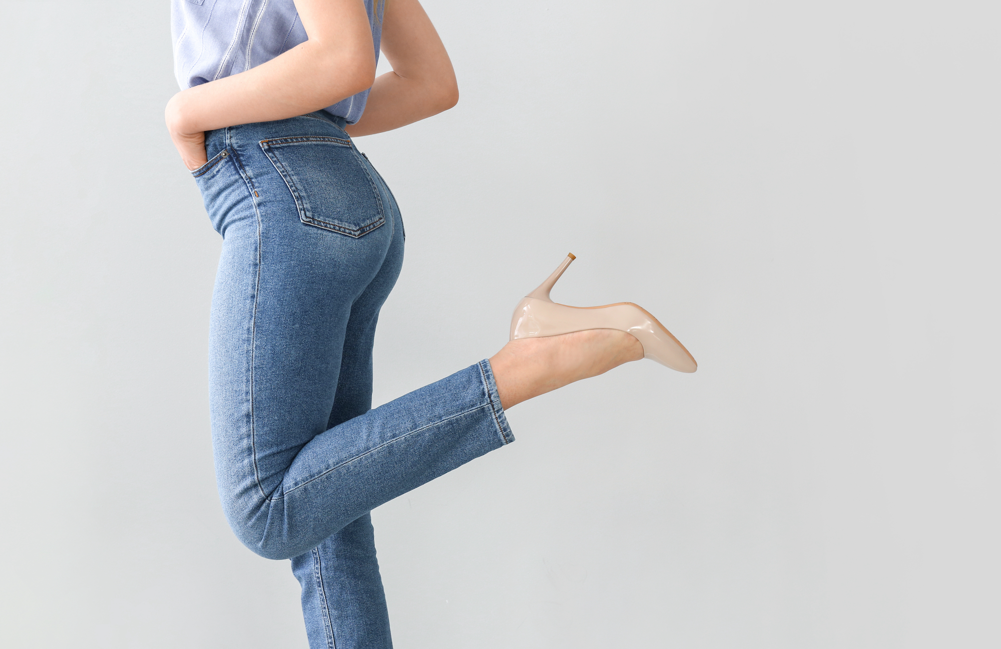 Stretch-Jeans-Stock-Photo
