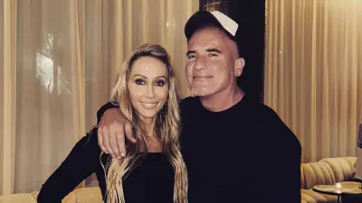 Tish Cyrus Thinks She's Found Her 'Soulmate' With Dominic Purcell After Billy Ray Cyrus Split black long sleeve shirt