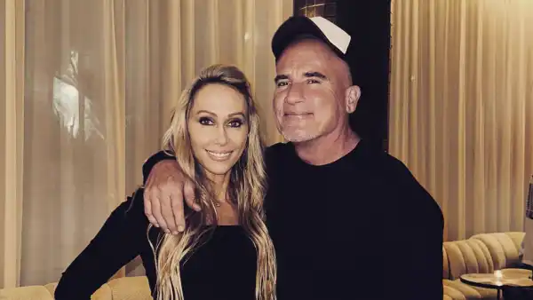 Tish Cyrus Thinks She's Found Her 'Soulmate' With Dominic Purcell After Billy Ray Cyrus Split black long sleeve shirt